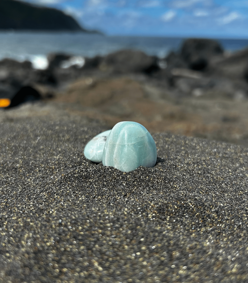 Pierre amazonite naturelle vertus et lithothérapie CESAME La Réunion